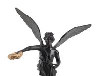 A Patinated and Parcel Gilt Bronze Figure of Winged Liberty