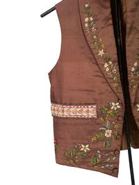 Cree Moosehair Embroidered Boot Moccasins and Vest