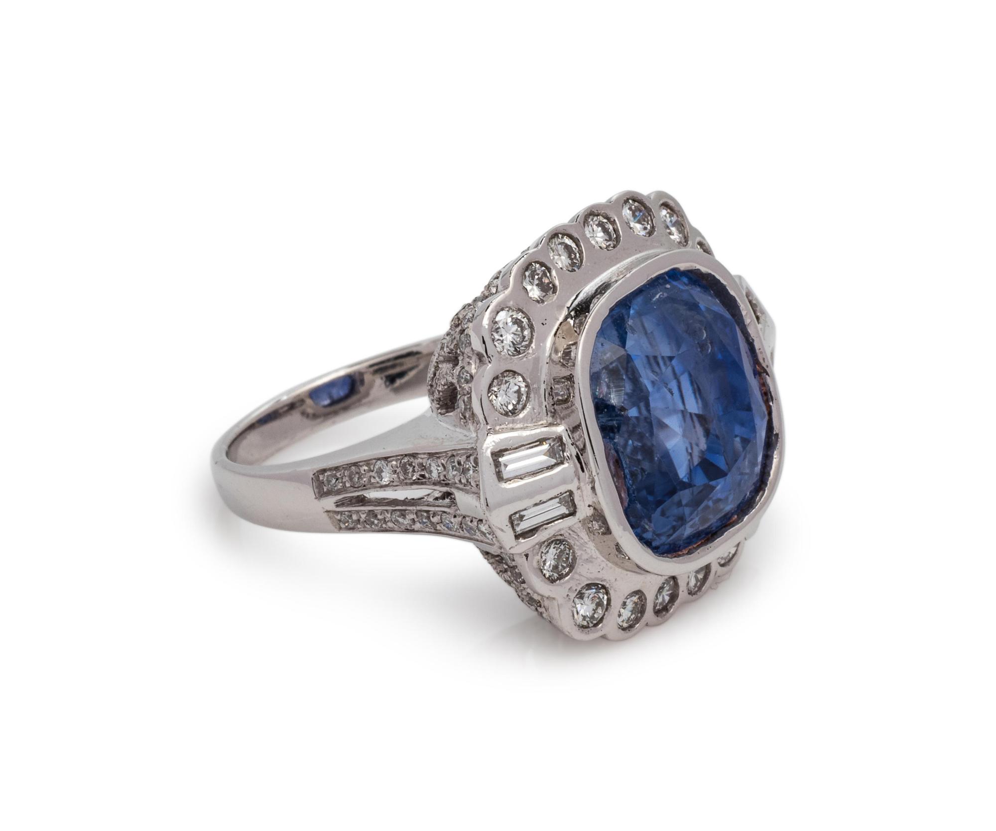 Ceylon Sapphire and Diamond Ring