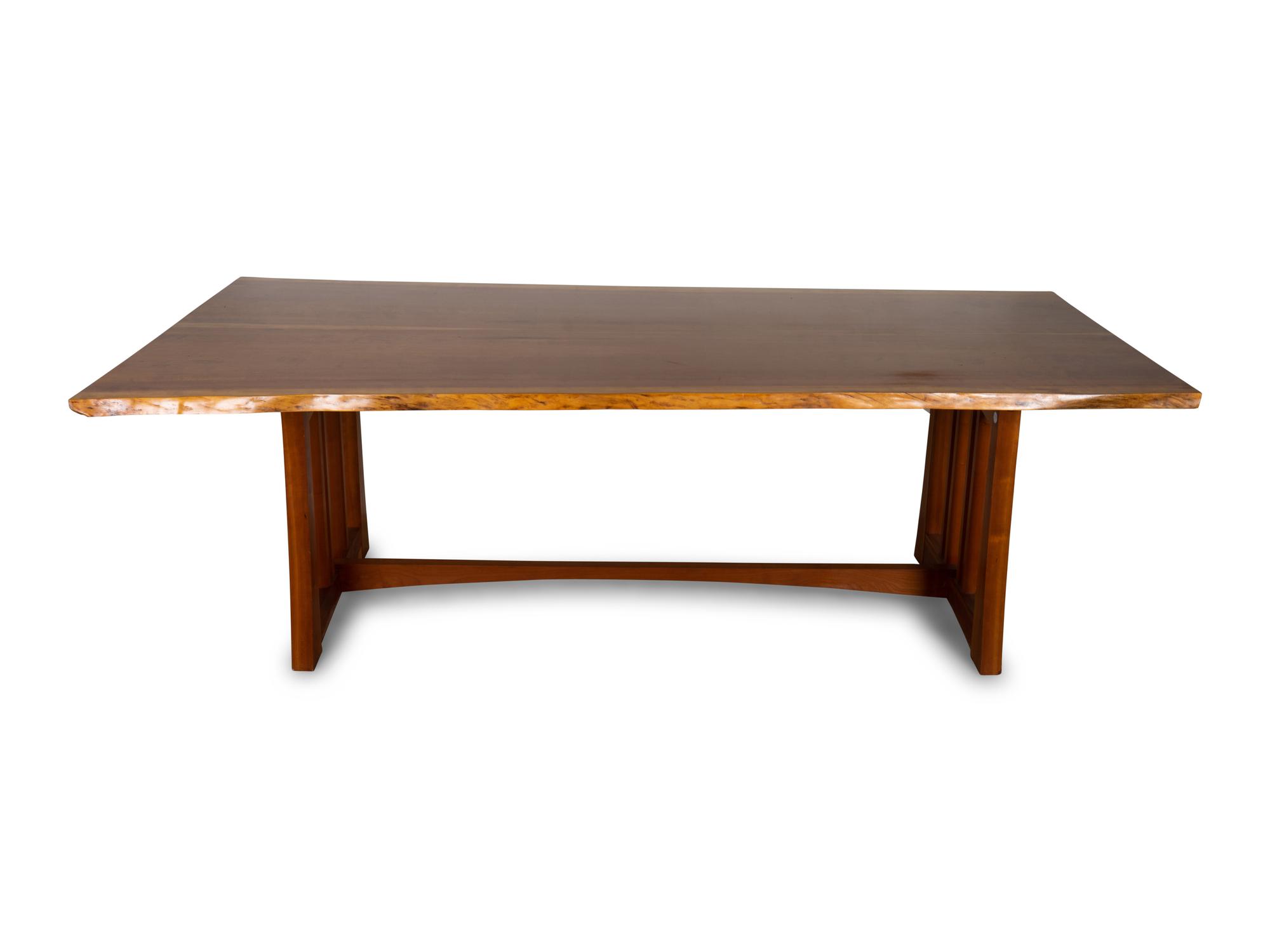 A Robert Ortiz Live-Edge Cherrywood Dining Table — CHESTERTON, MARYLAND, CIRCA 1995