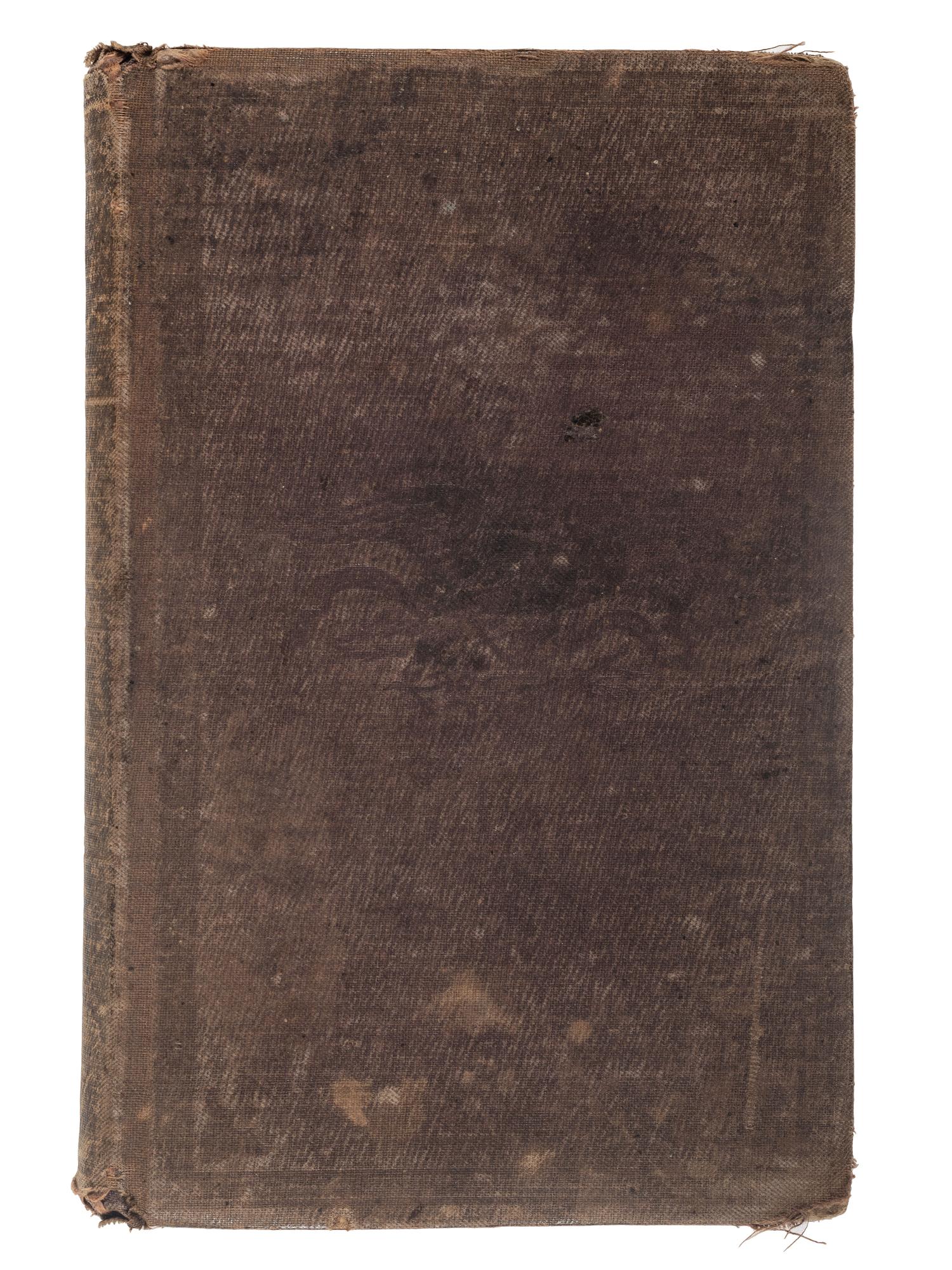[CIVIL WAR]. A group of 3 items identified to George J. Putney, Company E, 29th Ohio Infantry, comprised of a silver corps badge engraved with battle honors, embellished canteen, and book taken from wreckage at Bristoe Station.