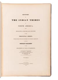 McKENNEY, Thomas L. (1785-1859) -- HALL, James (1793-1868). History of the Indian Tribes of North America . Philadelphia: Edward C. Biddle (Vol. I); Daniel Rice and James G. Clark (Vol. II); 1836, 1842.