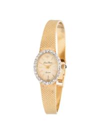 LUCIEN PICCARD, 14K YELLOW GOLD AND DIAMOND WRISTWATCH