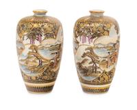 A Pair of Japanese Satsuma Vases