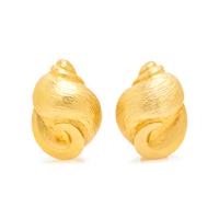 VERDURA, YELLOW GOLD SEASHELL CLIP EARRINGS