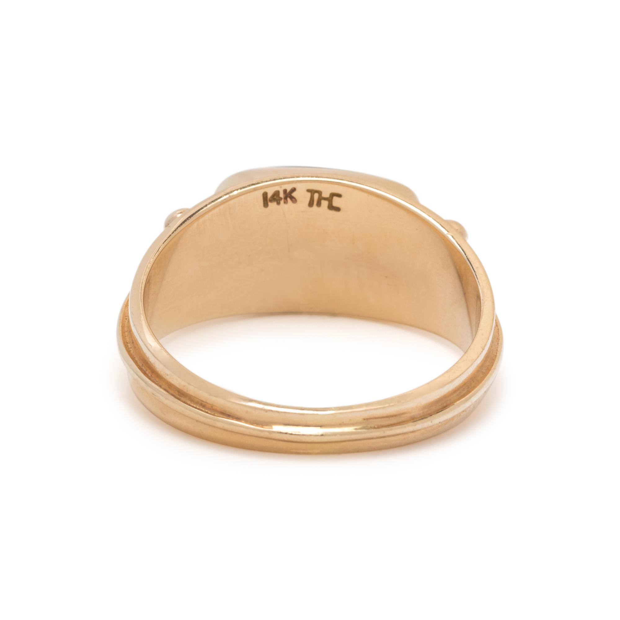 YELLOW GOLD AND TOURMALINE RING