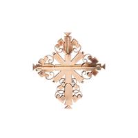 SILVER-TOPPED GOLD, FOIL-BACKED RUBY AND DIAMOND PENDANT/BROOCH,