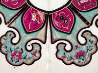 Four Chinese Embroidered Silk Ladies' Festival Collars