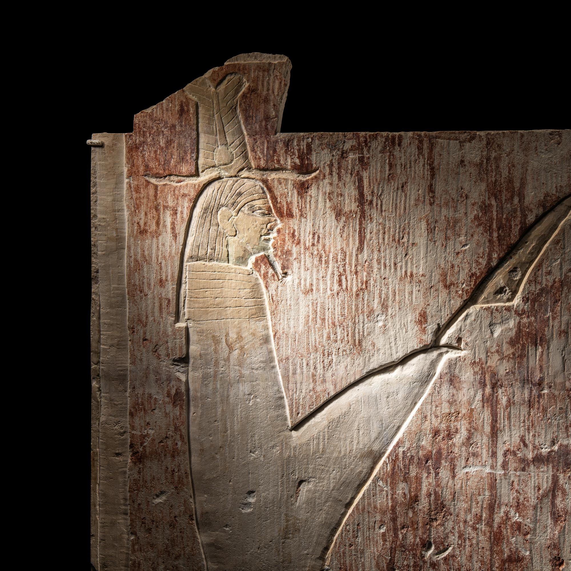 An Egyptian Limestone Relief Fragment