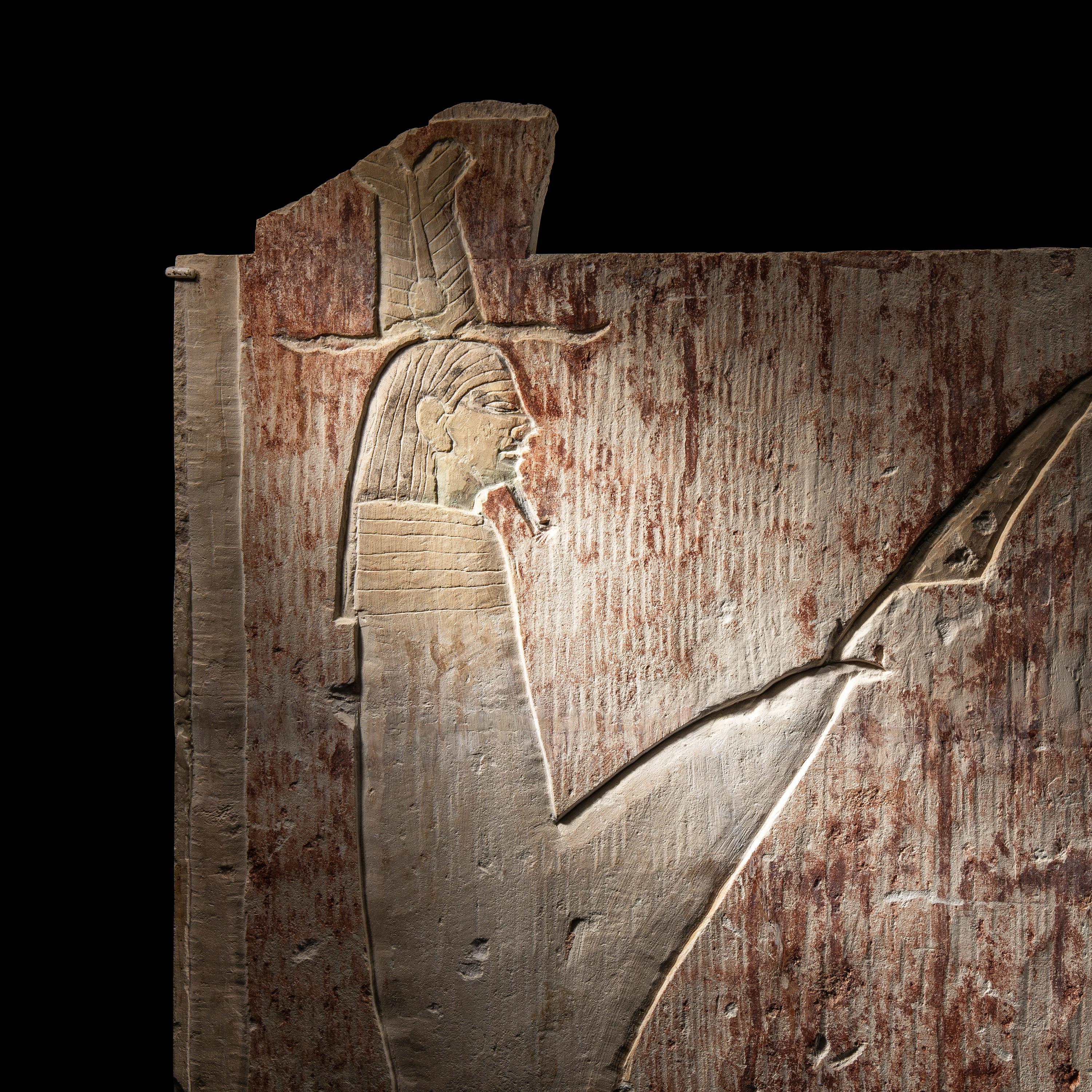 An Egyptian Limestone Relief Fragment
