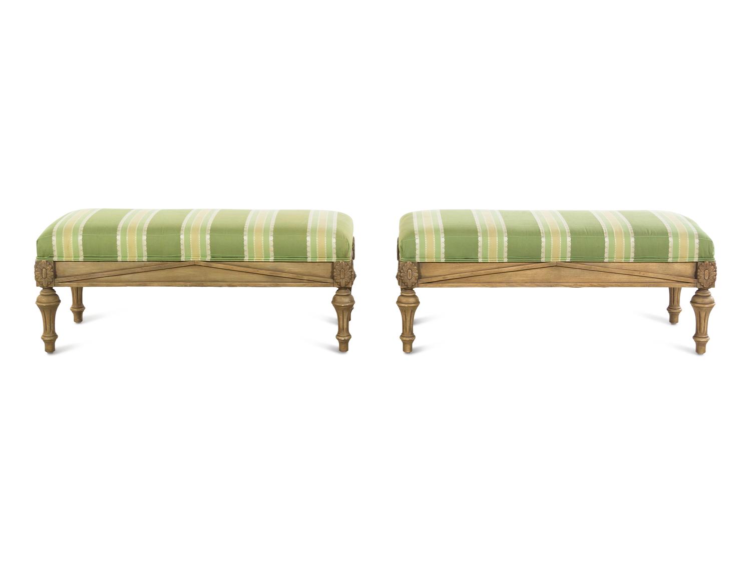 A Pair of Continental Ottomans
