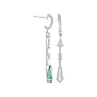 DIAMOND AND GREEN TOURMALINE EARRINGS
