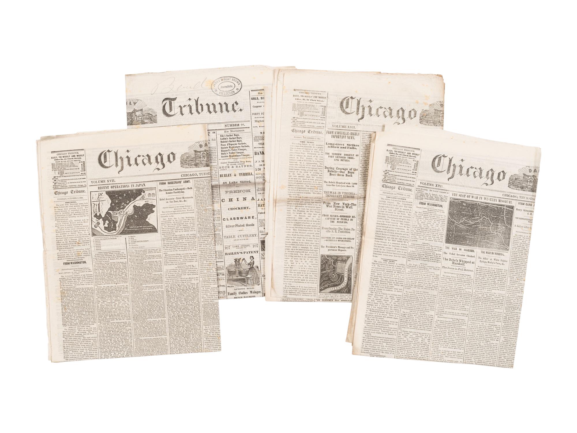 [CIVIL WAR]. 190+ newspapers published in both the north and south.