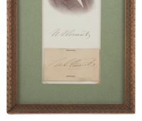 GRANT, ULYSSES S. (1822-1885). Clipped signature mounted on a half-tone print of Grant.
