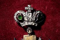 A Russian Silver-Gilt Metal and Paste Gem-Set Pectoral Cross Pendant Owned by Rudolf Nureyev