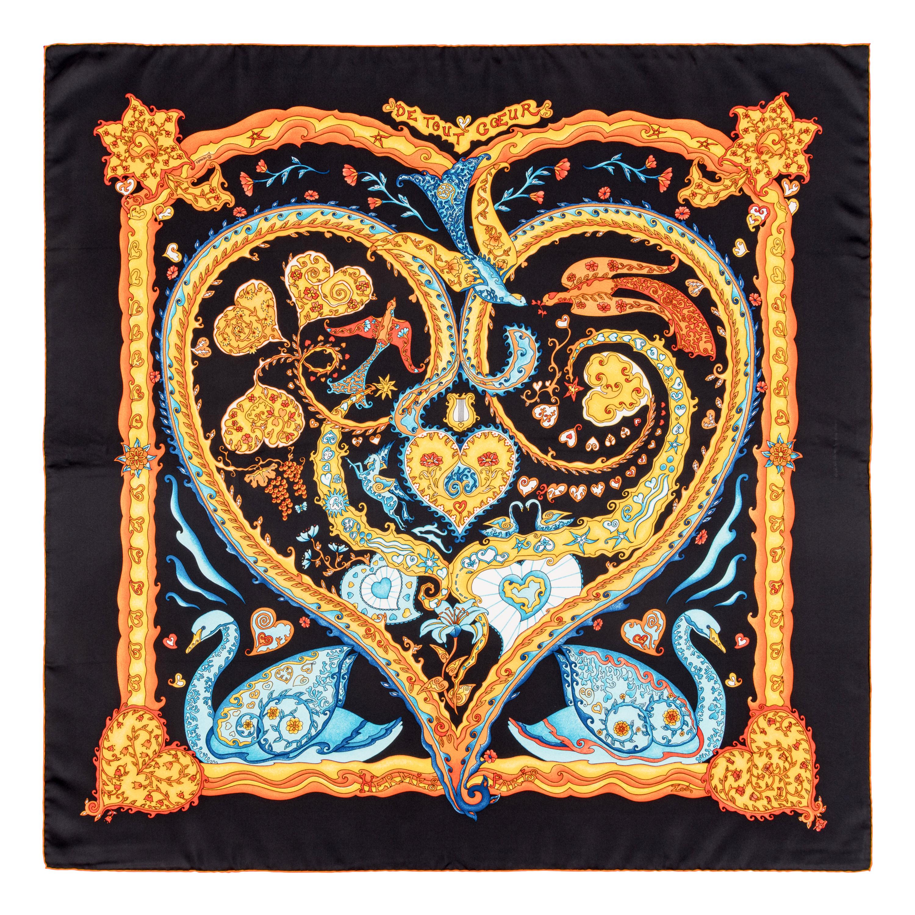 Hermès, Four Silk Scarves 90