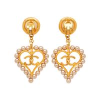 Chanel, Heart-Shaped CC Ear Clips