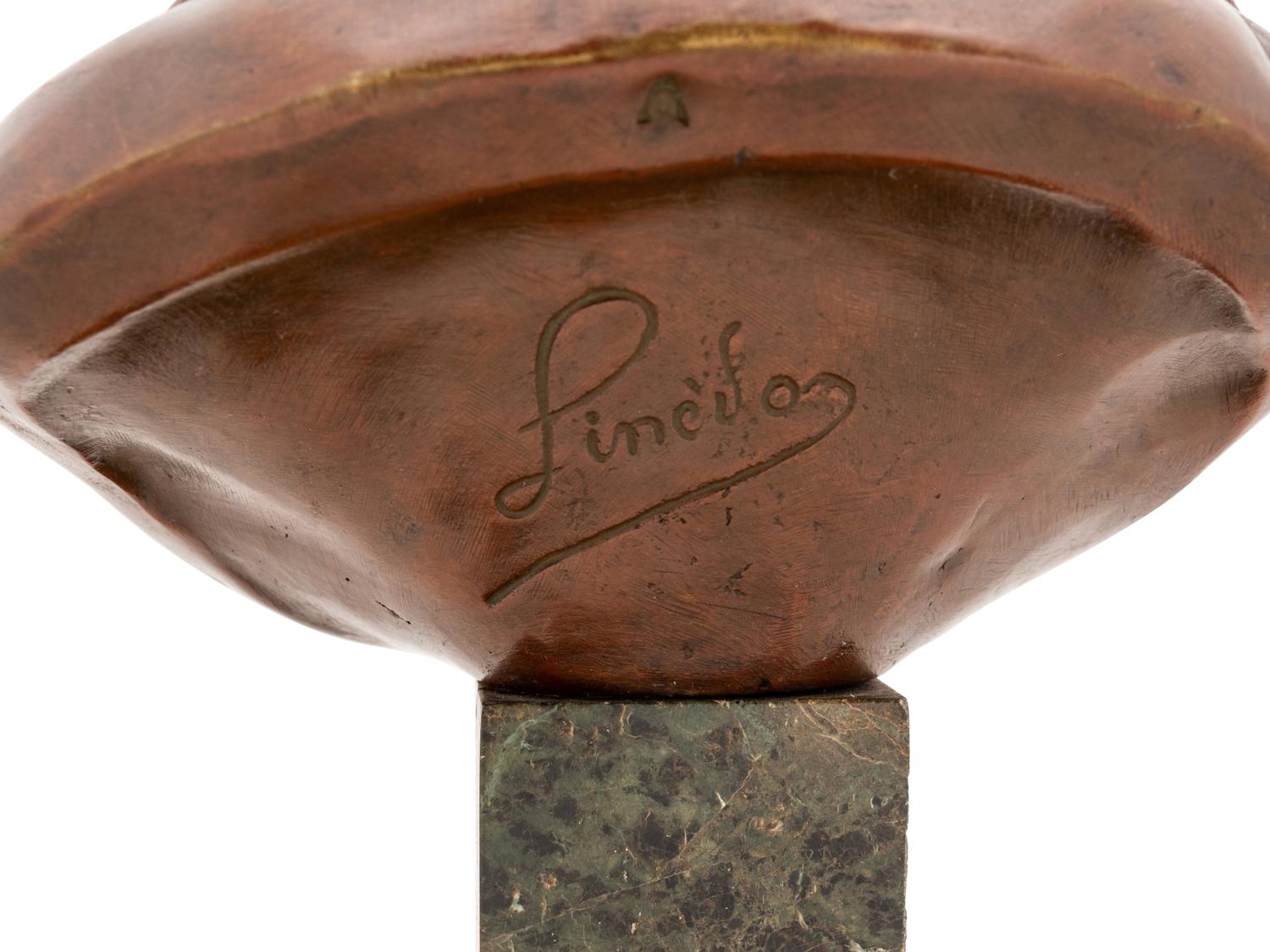 A Patinated Bronze Bust of Napoleon