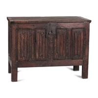 A Charles II Linenfold Carved Oak Blanket Chest