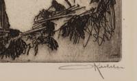 A group of four American prints (Otto Kuhler, No 7 Sp ; Armin Landeck, Excavation Site Manhattan ; Betty Waldo Parish, City Landscape; Bernard Gutmann , Fairy Tower NYC Downtown )