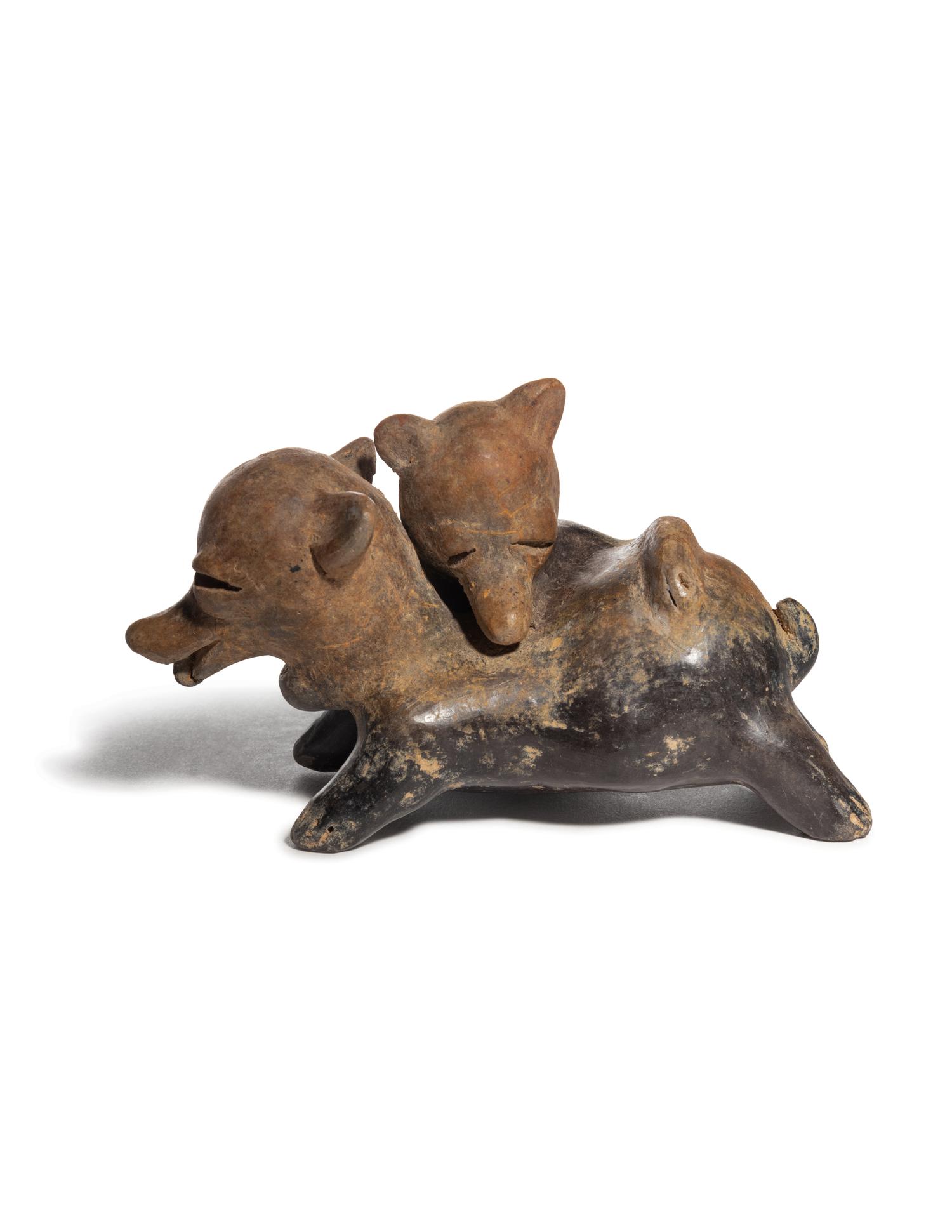 A Jalisco Pottery Double Dog Effigy