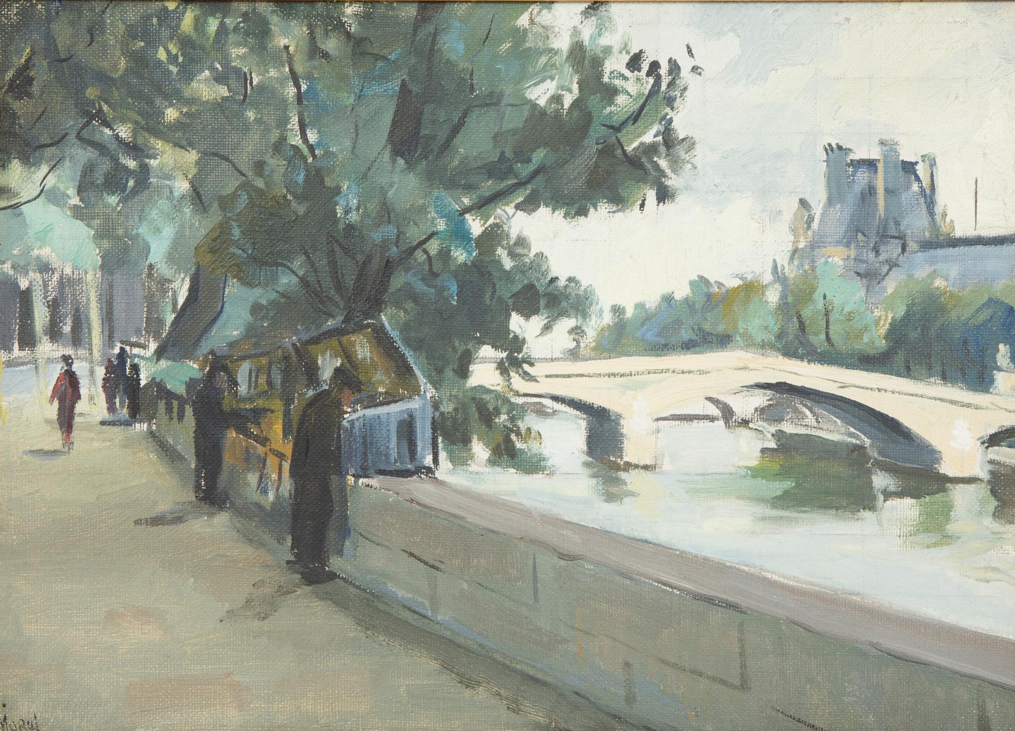 Eighteen Parisian Street Scene Paintings