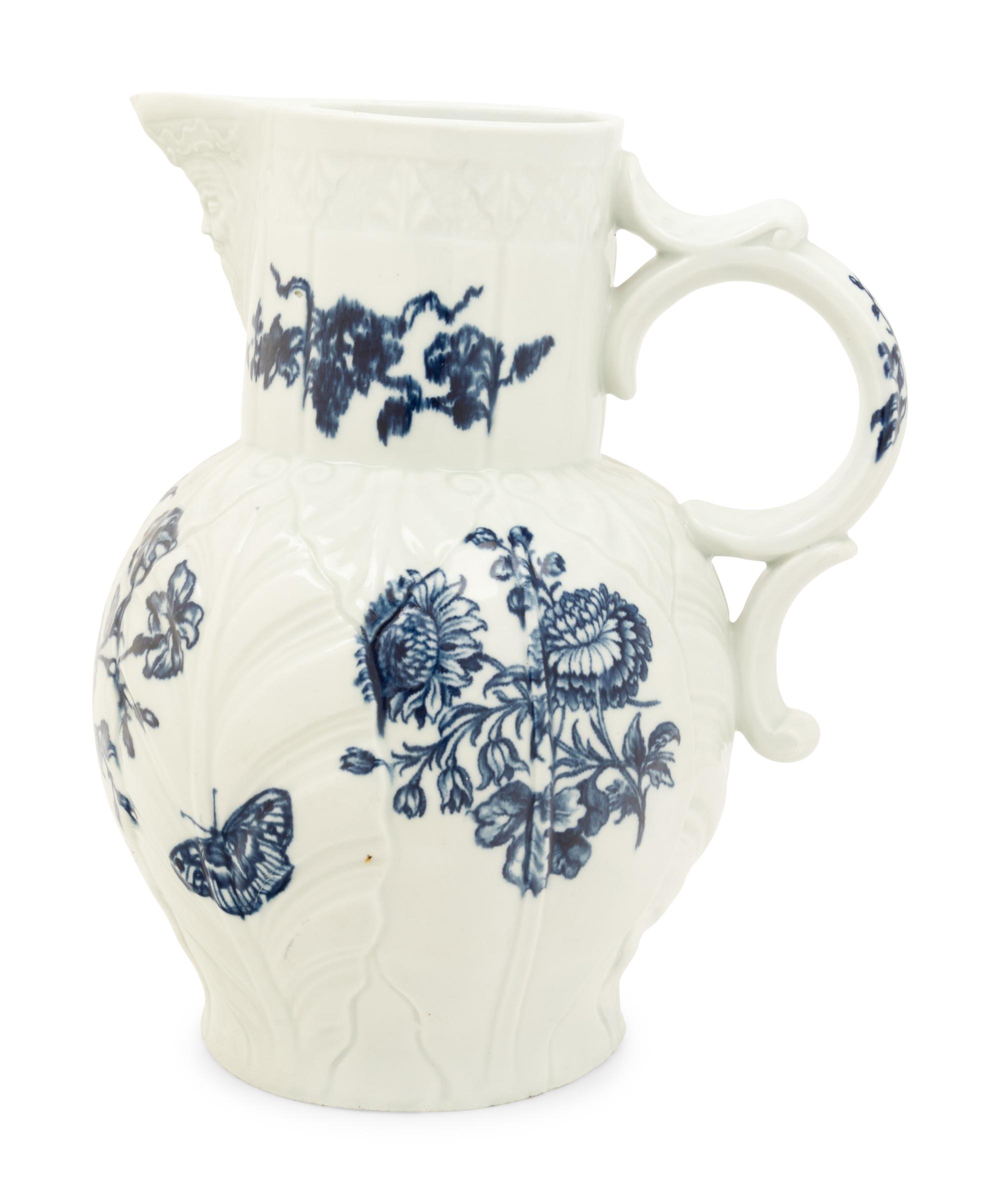 A Large Worcester Porcelain Pitcher