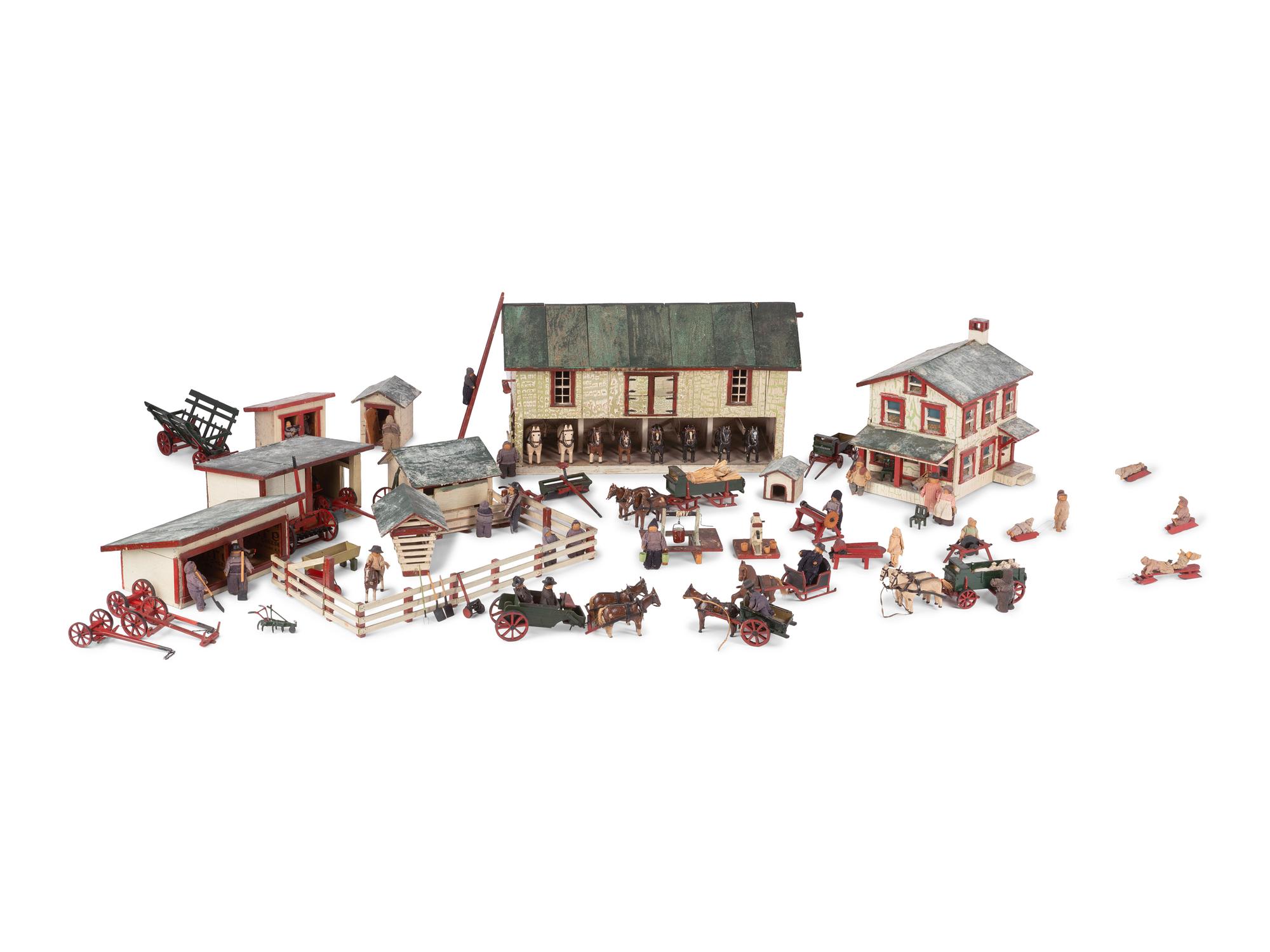 A German Farmhouse Toy Set