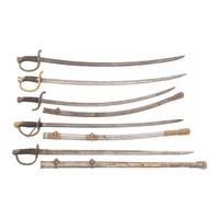 Five Decorative, Reproduction & Modified Swords