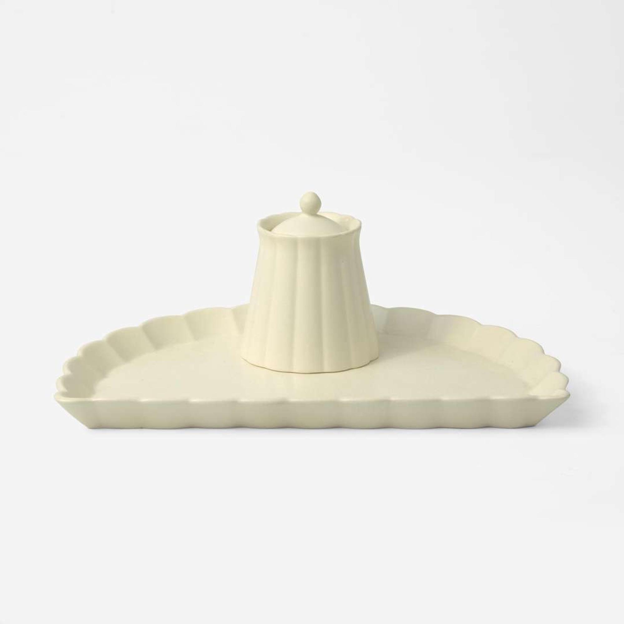 A Wedgwood Keith Murray (1892-1981) Designed Moonstone Inkstand UK, 1930s