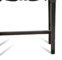 A Chinese Black and Gilt Lacquered Cabinet on Stand