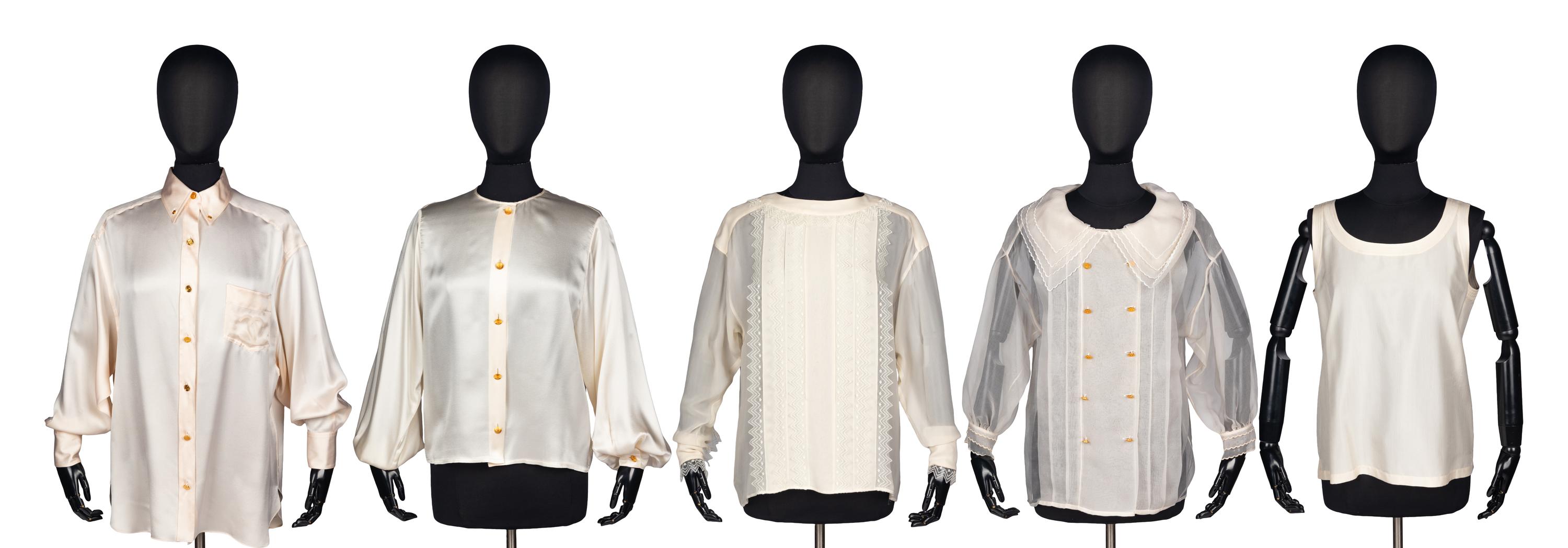 Five Chanel Blouses