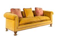 A Pair of Custom Velvet Upholstered Chesterfield Sofas