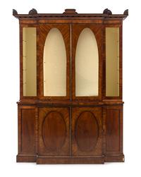 A Regency Mahogany Breakfront Bookcase