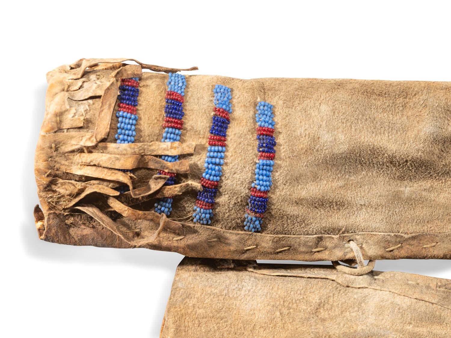 Sioux Child's Beaded Hide Bow Case and Quiver