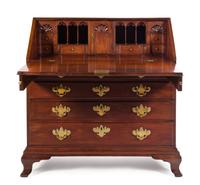 A Chippendale Mahogany Slant-Front Desk Attributed to John Goddard, Newport, Rhode Island