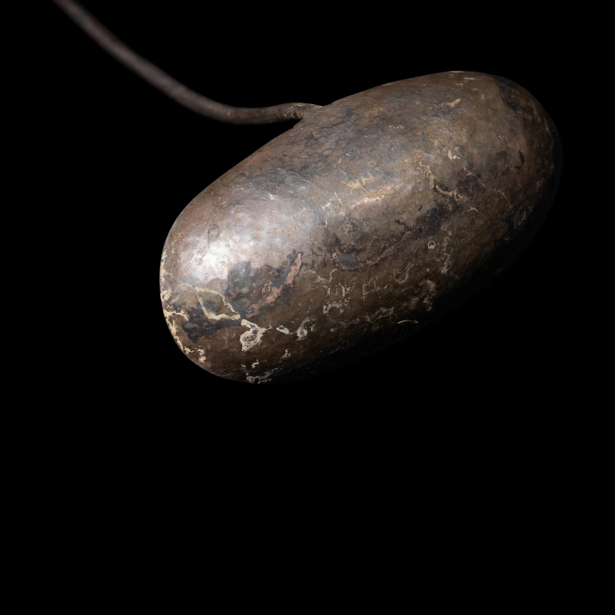 A Chinese Parcel-Gilt Silver 'Peony' Ladle, Liao Dynasty 遼 銀局部鎏金牡丹紋長勺