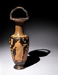 A Campanian Red-Figured Bail-Amphora.