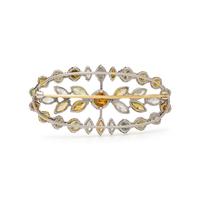 COLORED DIAMOND AND DIAMOND BROOCH
