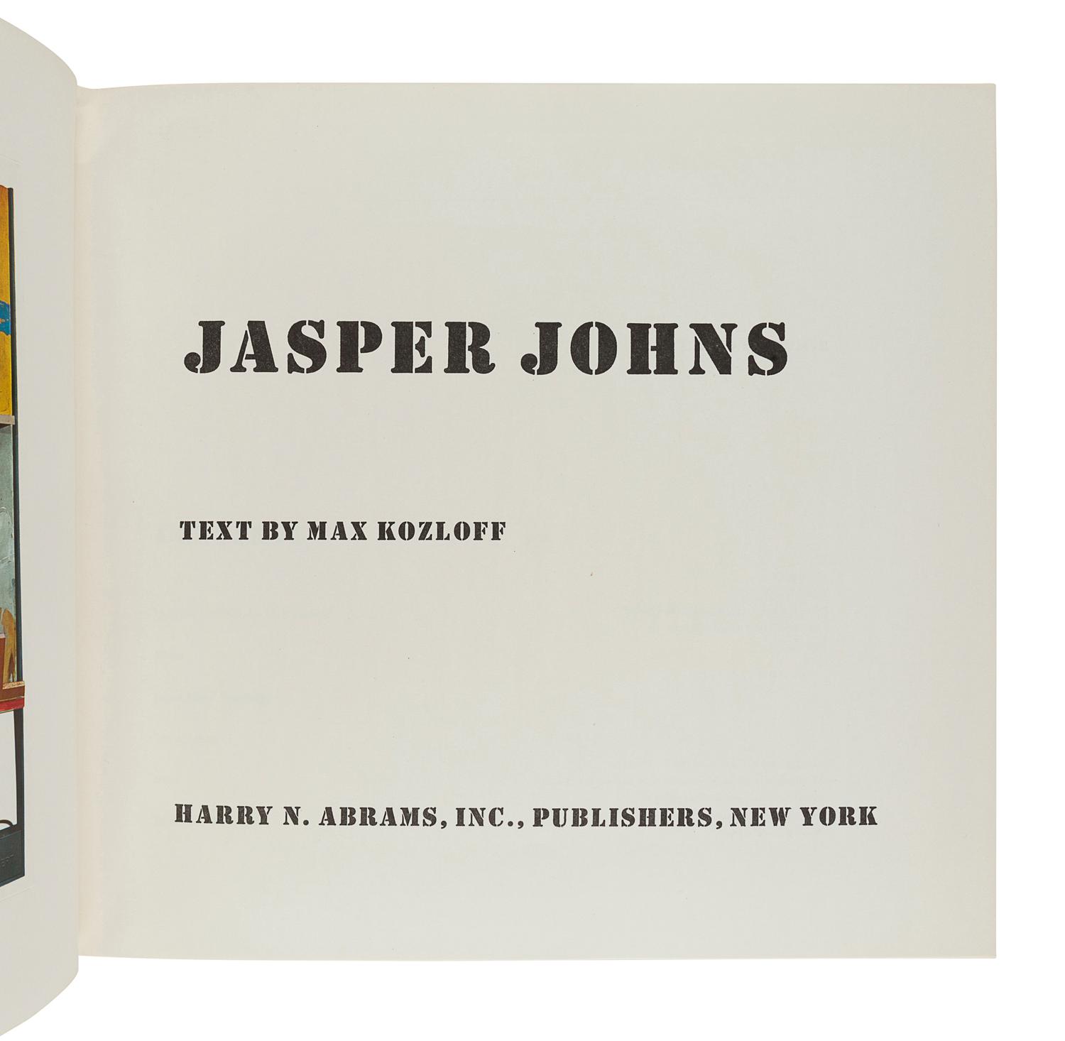 [JOHNS, Jasper (b. 1930]. KOZLOFF, Max. Jasper Johns. New York: Harry N. Abrams, Inc., 1968.
