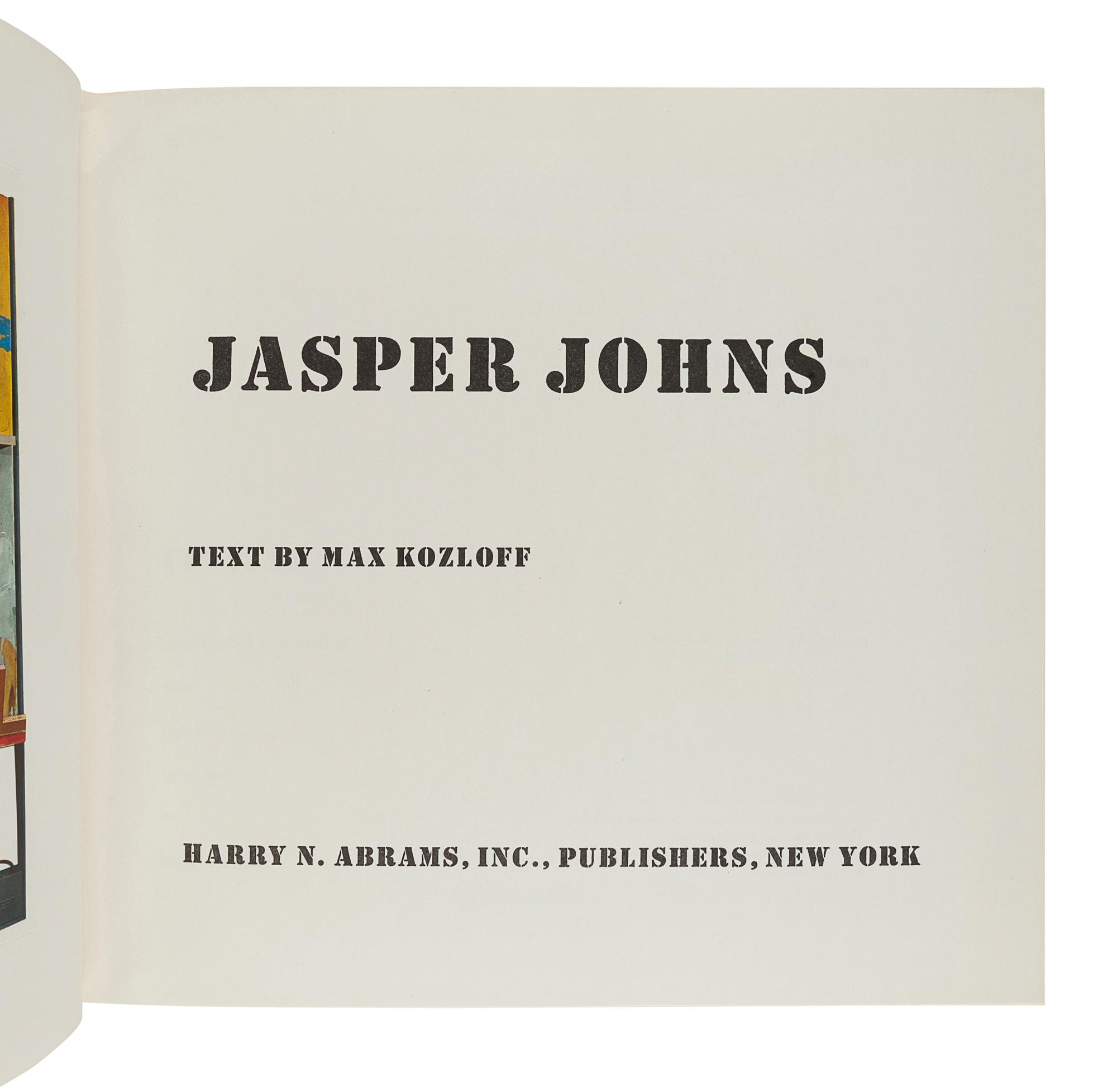 [JOHNS, Jasper (b. 1930]. KOZLOFF, Max. Jasper Johns. New York: Harry N. Abrams, Inc., 1968.