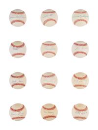 A Group of 12 Negro Leauge Legends Single Signed Autograph Baseballs (Beckett Authentication Services Certified),