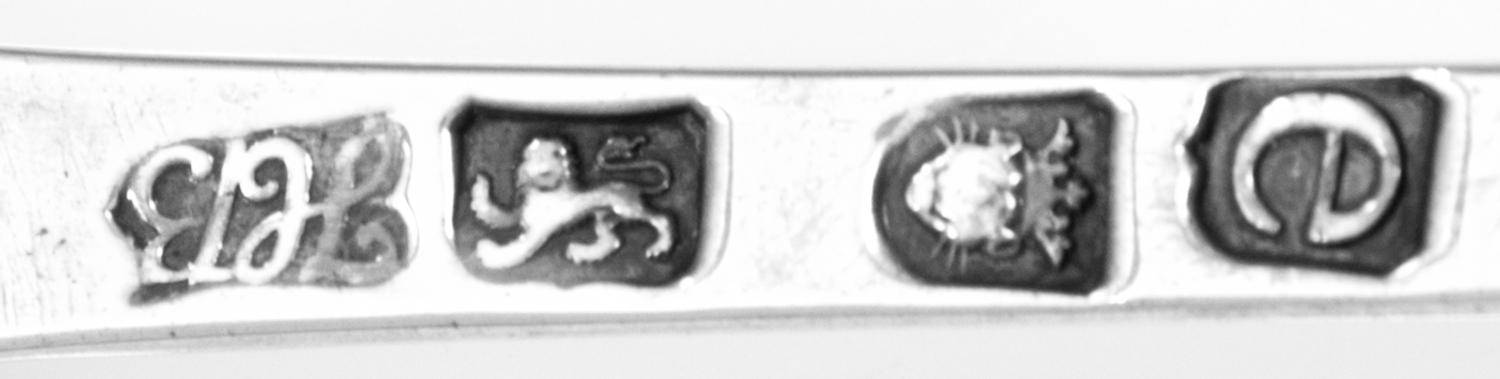 A Pair of George III Silver Berry Spoons, Hester Bateman, London, 1780, each having scroll handles with foliate and scale worked bowls,