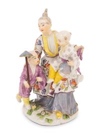 A Meissen Porcelain Chinoiserie Figural Group