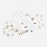 A Collection of Enamel Gold Jewelry Hidalgo and Others