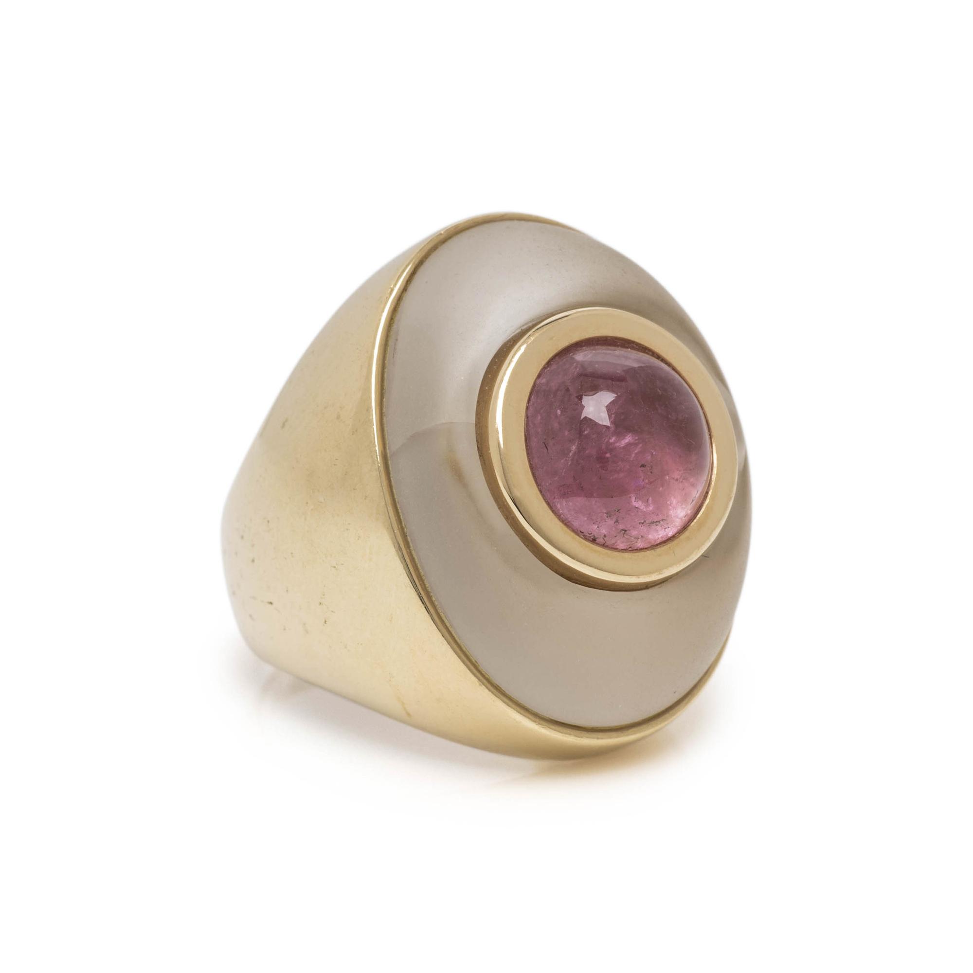 TRIANON, TOURMALINE AND ROCK CRYSTAL EARCLIPS