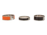 Three Hermès Bracelets: Two Clic Clac & One Clic H