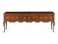 A Provincial Queen Anne Carved Oak Welsh Dresser