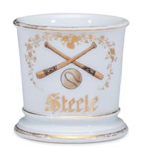 A Porcelain Occupational Shaving Mug Belonging to Baseball Player Bill Steele