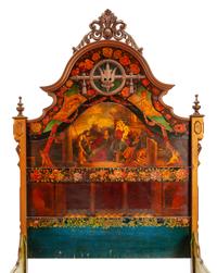 An Italian Renaissance Style Painted Bed Height 96 x width 61 x depth 80 inches. — 19TH CENTURY